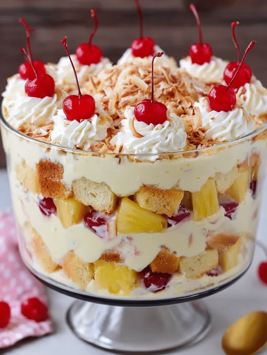 Tropical Piña Colada Cake Trifle