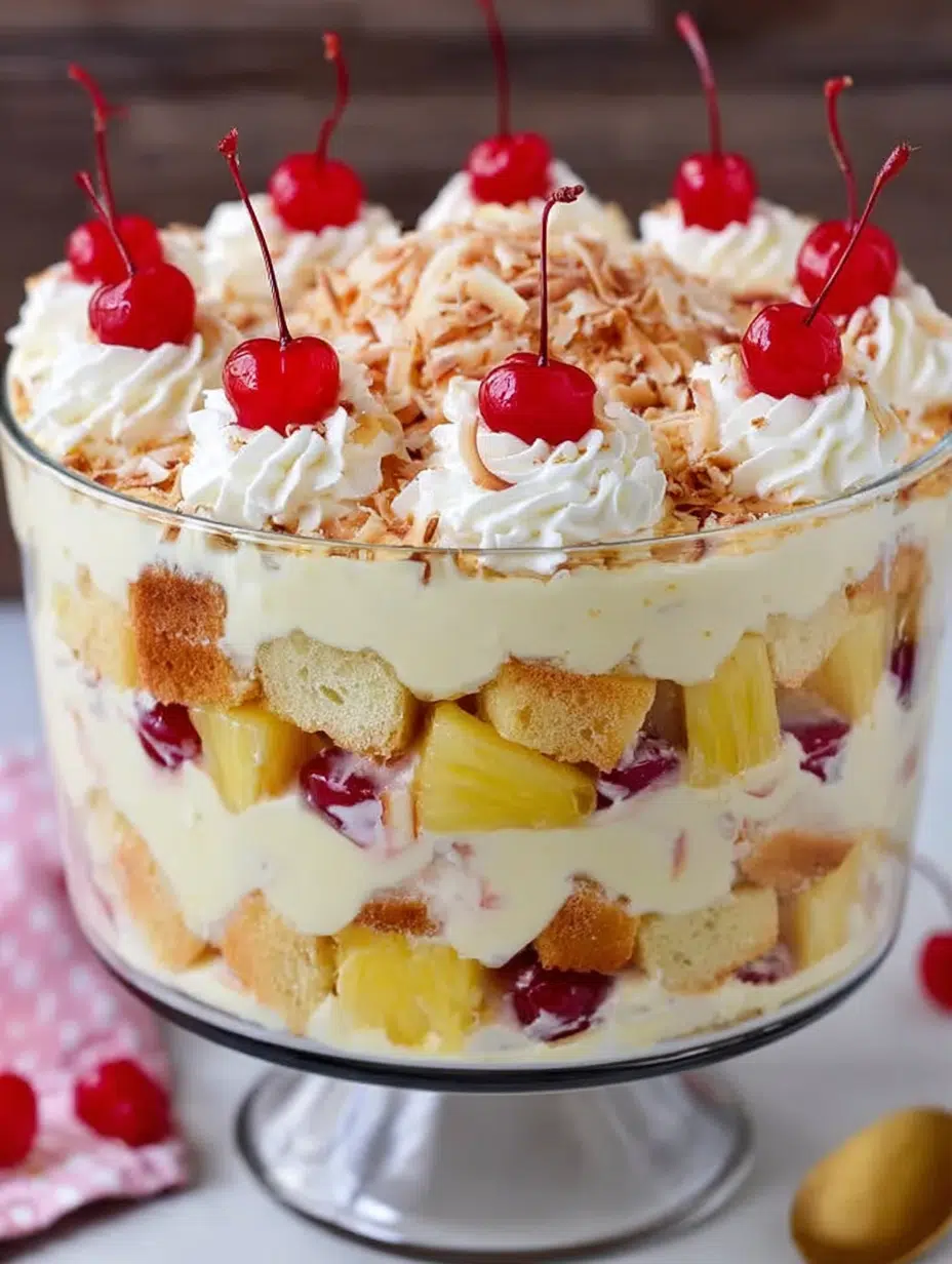 Tropical Piña Colada Cake Trifle