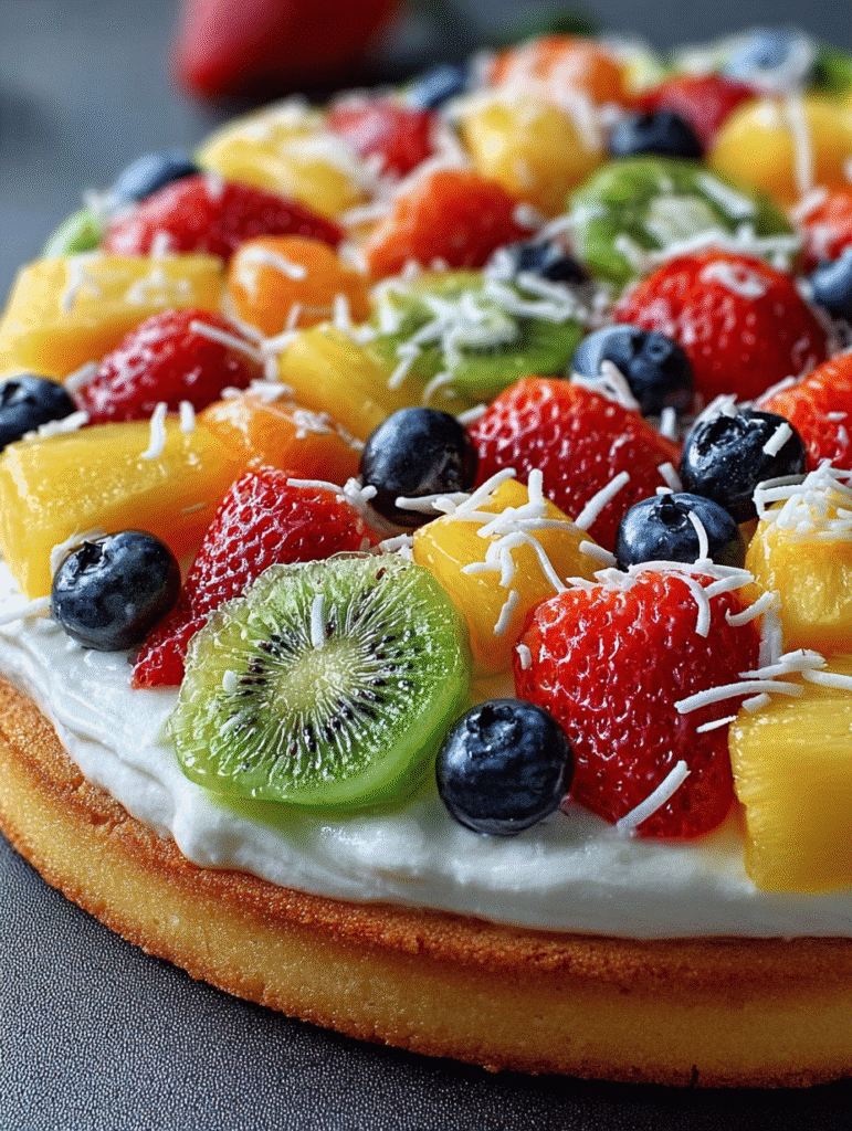 Tropical Summer Fruit Pizza