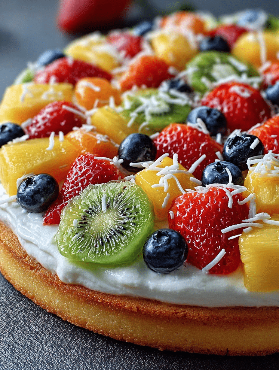 Tropical Summer Fruit Pizza