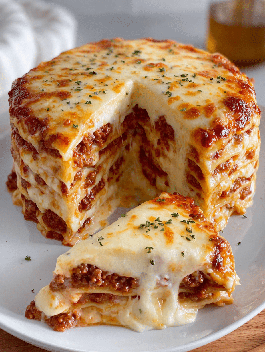 Ultimate Cheesy Lasagna Pie