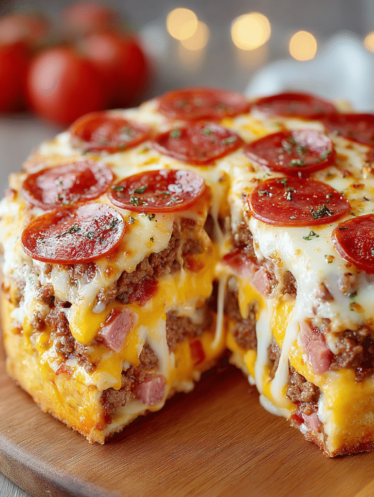 Ultimate Stuffed Layered Pizza Pie