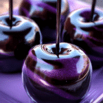 Black Poison Swirl Candy Apples: A Spooky Treat Recipe 3 Black Poison Swirl Candy Apples