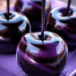 Black Poison Swirl Candy Apples: A Spooky Treat Recipe 3 Black Poison Swirl Candy Apples