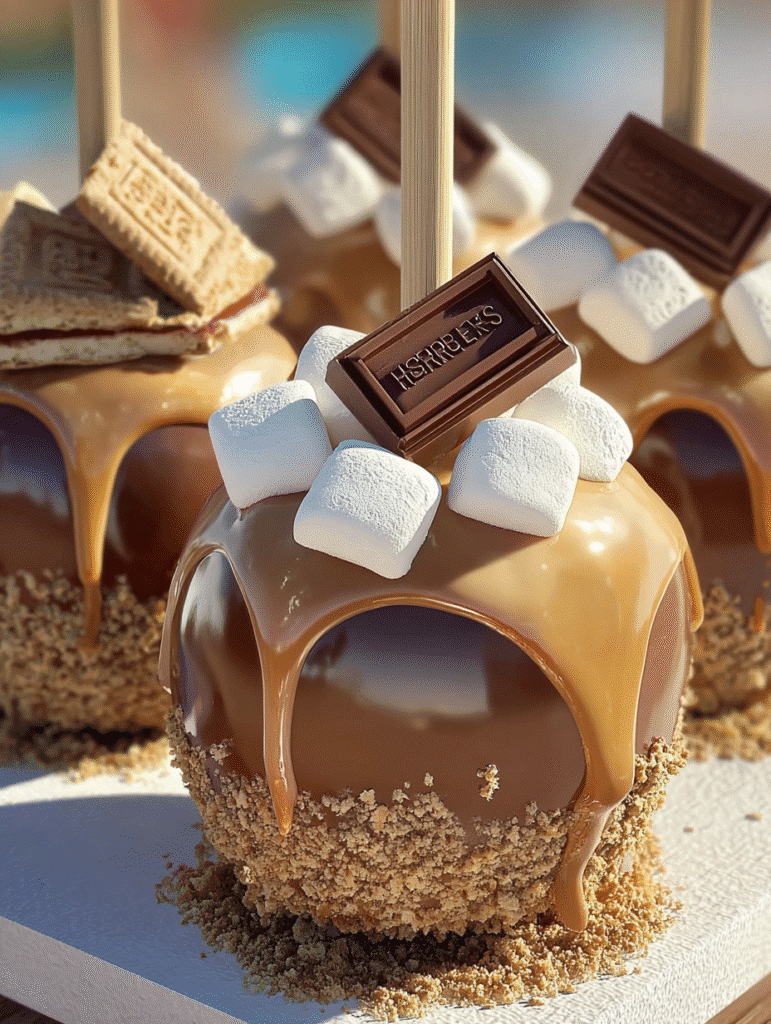CAMPFIRE S’MORES CARAMEL APPLES