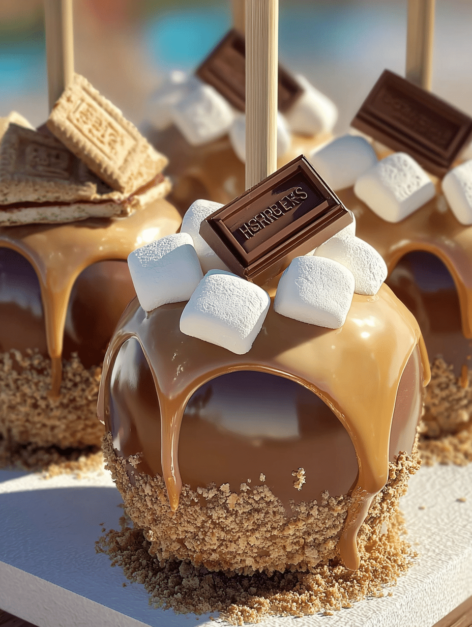 CAMPFIRE S’MORES CARAMEL APPLES