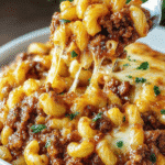 Cheesy Beef & Macaroni Casserole is a must-try! 3 Cheesy Beef & Macaroni Casserole