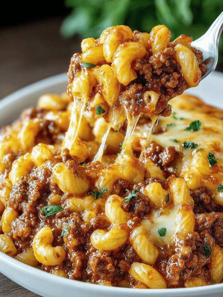 Cheesy Beef & Macaroni Casserole