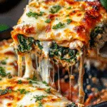 Cheesy Spinach Ricotta Lasagna