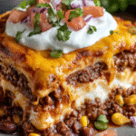 Cheesy Taco Lasagna Bake