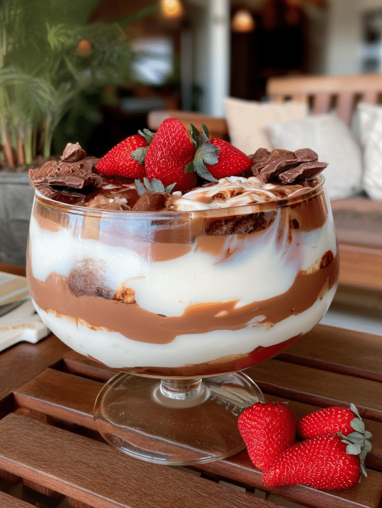 Chocolate Strawberry Trifle Delight