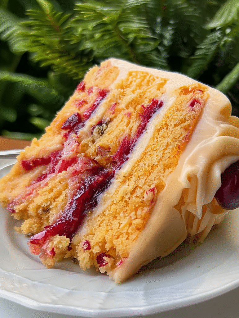 Cranberry Orange Layer Cake with Citrus Buttercream