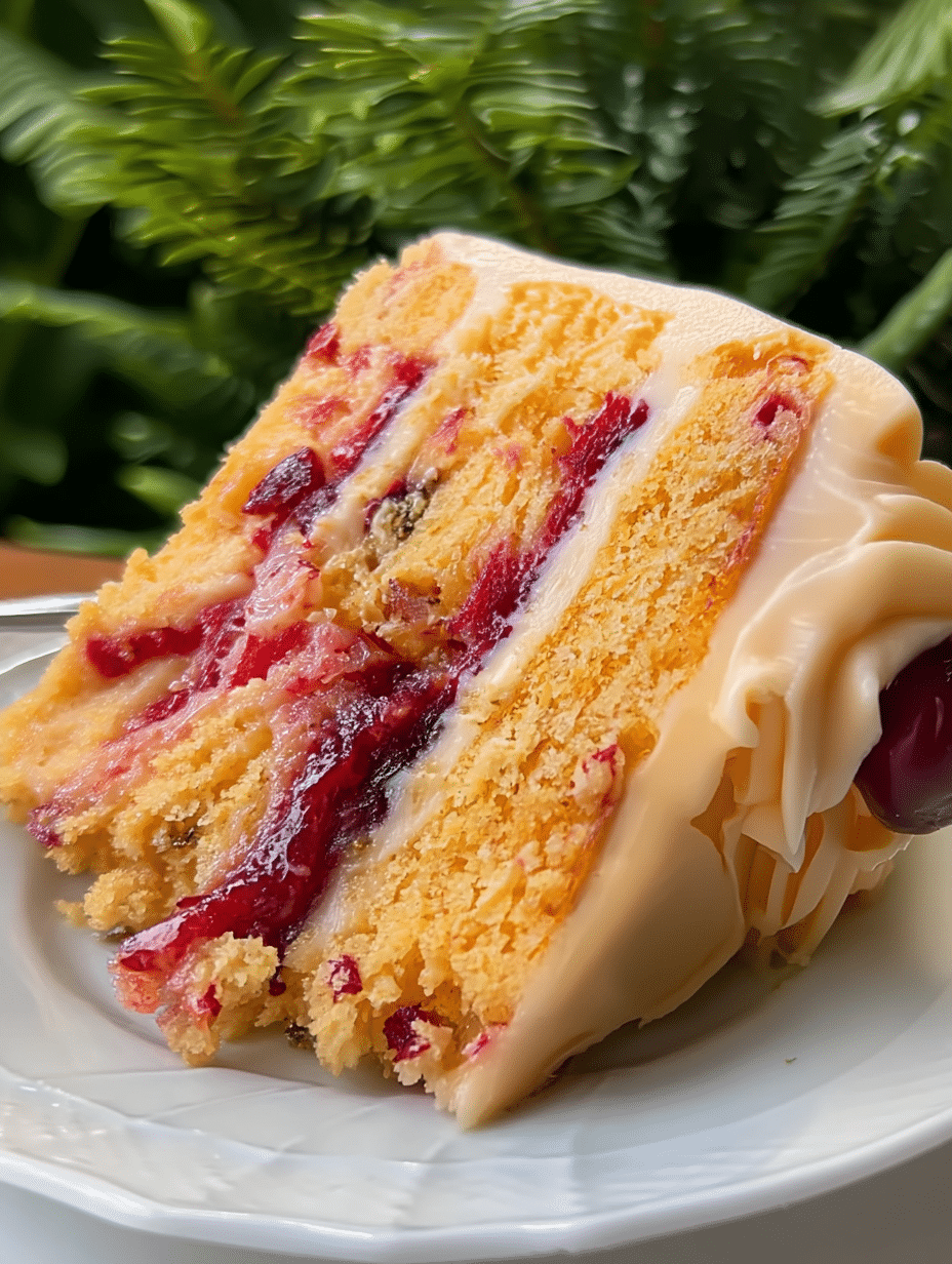Cranberry Orange Layer Cake with Citrus Buttercream