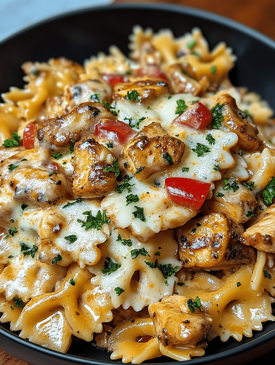 Creamy Cajun Chicken Bowtie Pasta