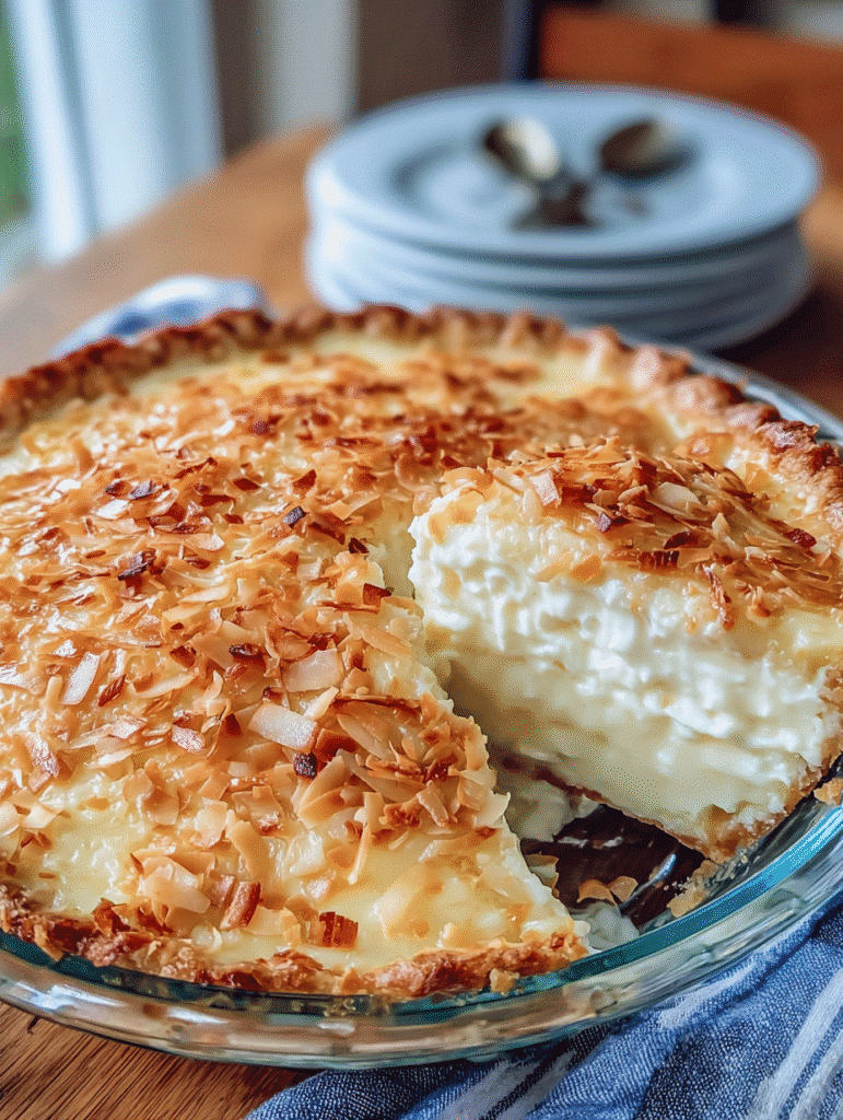 Creamy Coconut Custard Pie