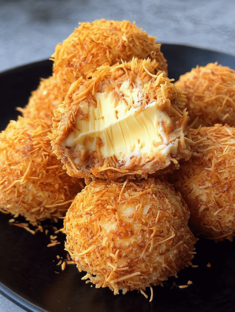 Crispy Coconut-Coated Ice Cream Balls
