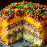Crispy Layered Cheeseburger Casserole: A Delicious Delight! 3 Crispy Layered Cheeseburger Casserole