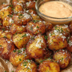 Crispy Parmesan Garlic Potato Bites with Spicy Aioli: Discover the Secret to Irresistible Flavor! 3 Crispy Parmesan Garlic Potato Bites with Spicy Aioli
