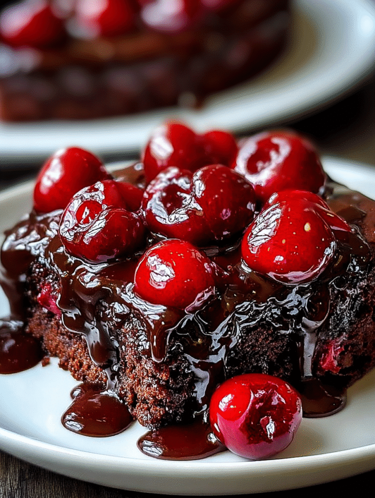 Dark Cherry Chocolate Indulgence Cake