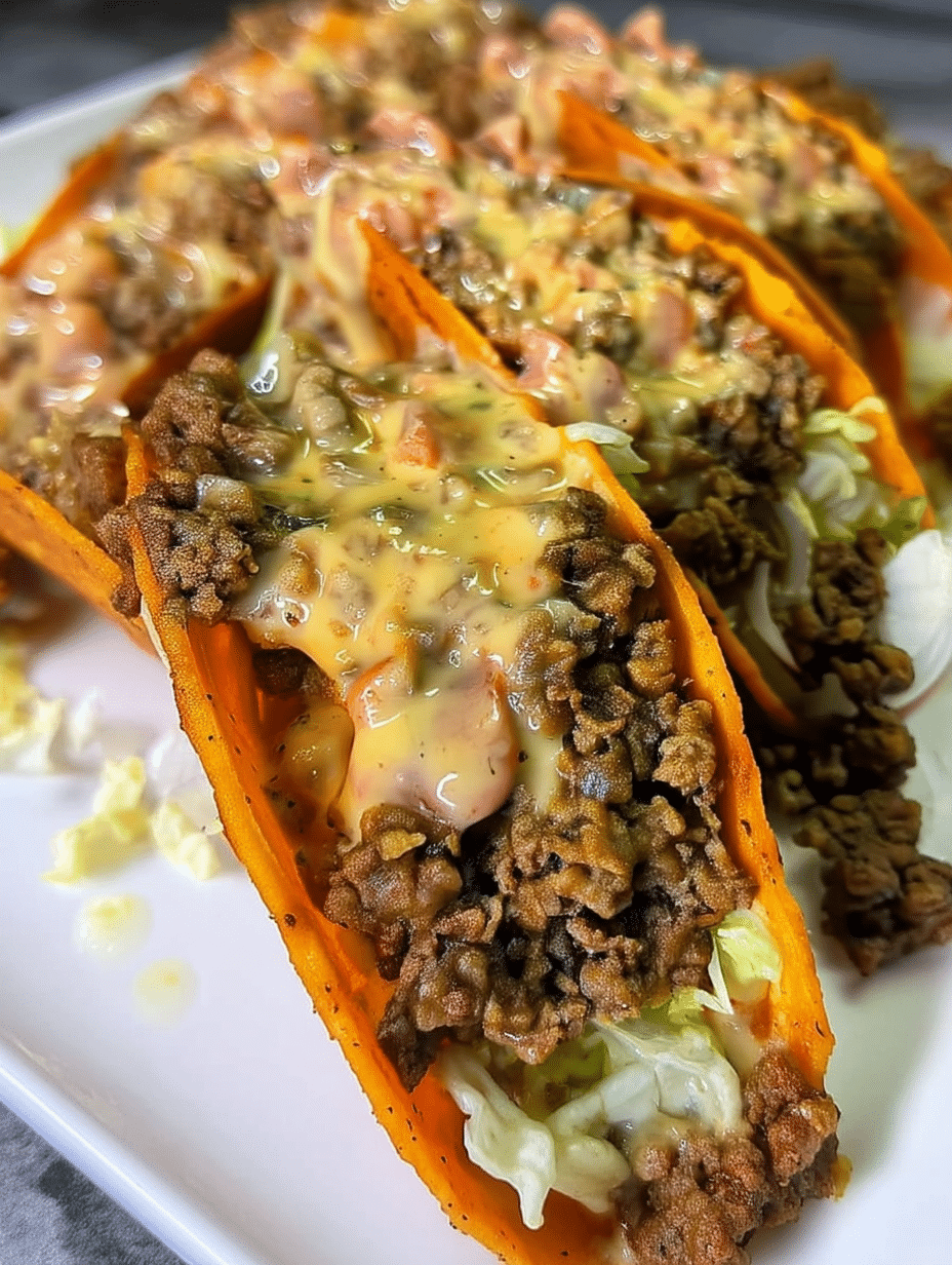 Doritos Tacos with Queso Sauce