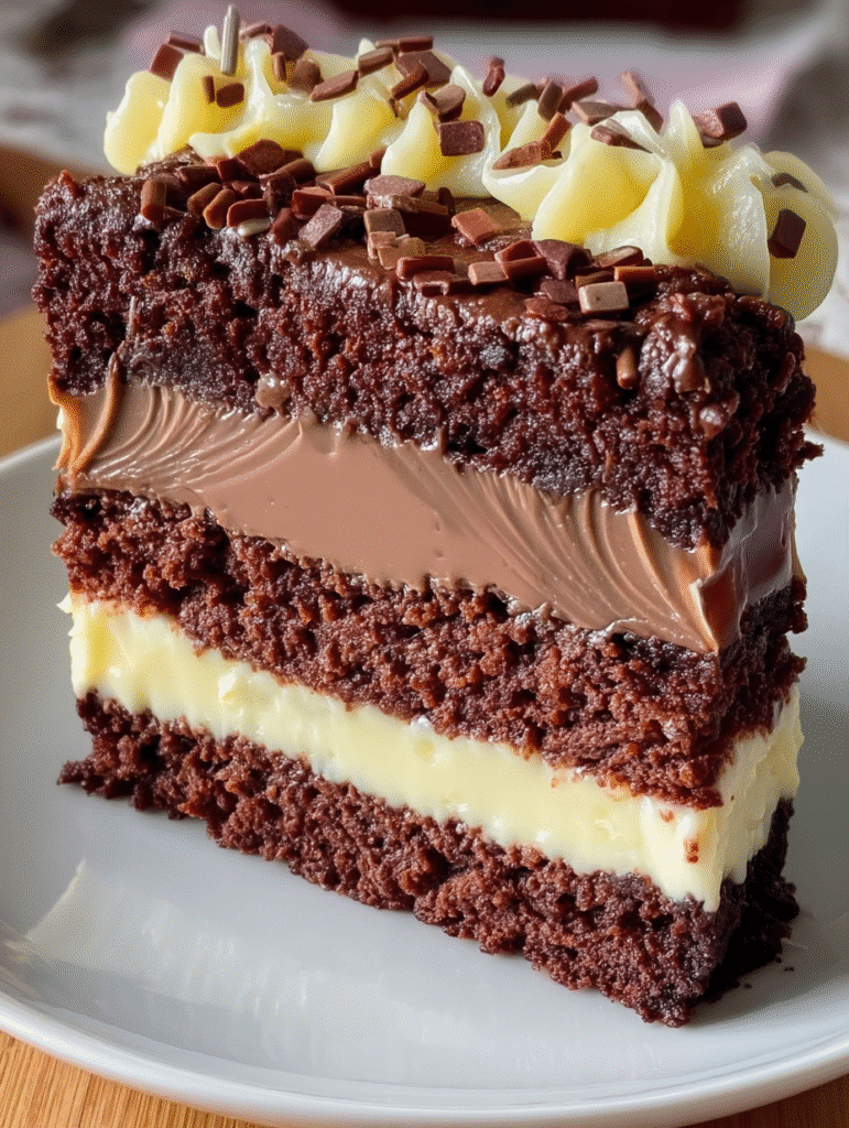Double Cream Chocolate Layer Cake