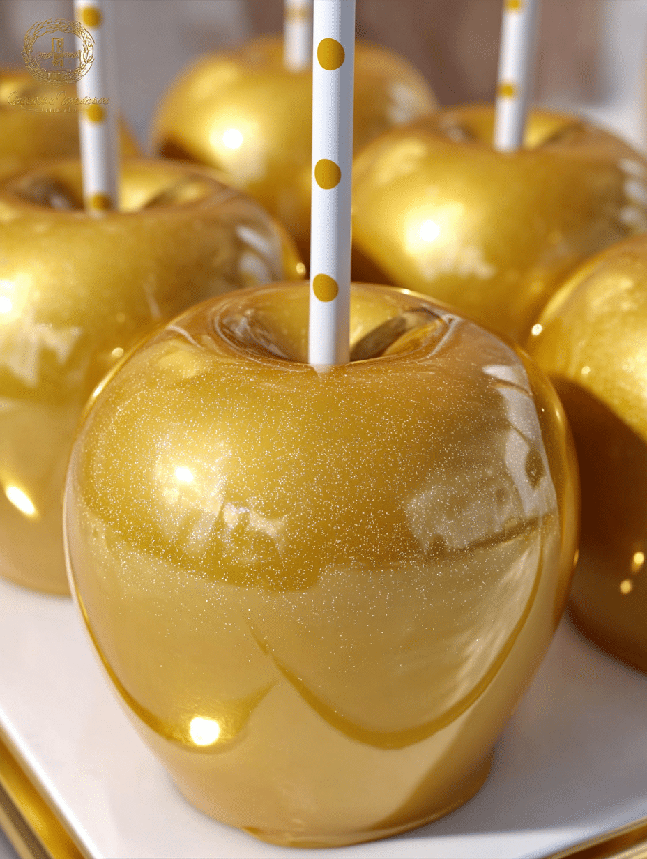 Golden Glam Candy Apples