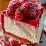 Luxurious Pink Velvet Raspberry Cheesecake
