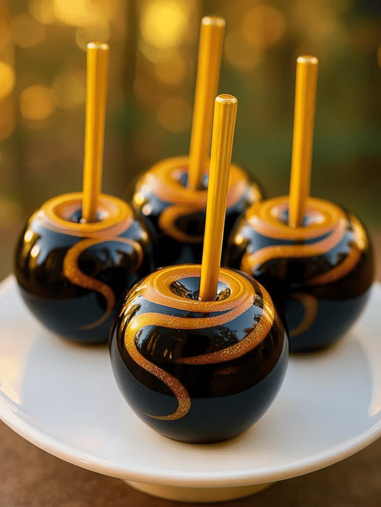 Midnight Glamour Candy Apples