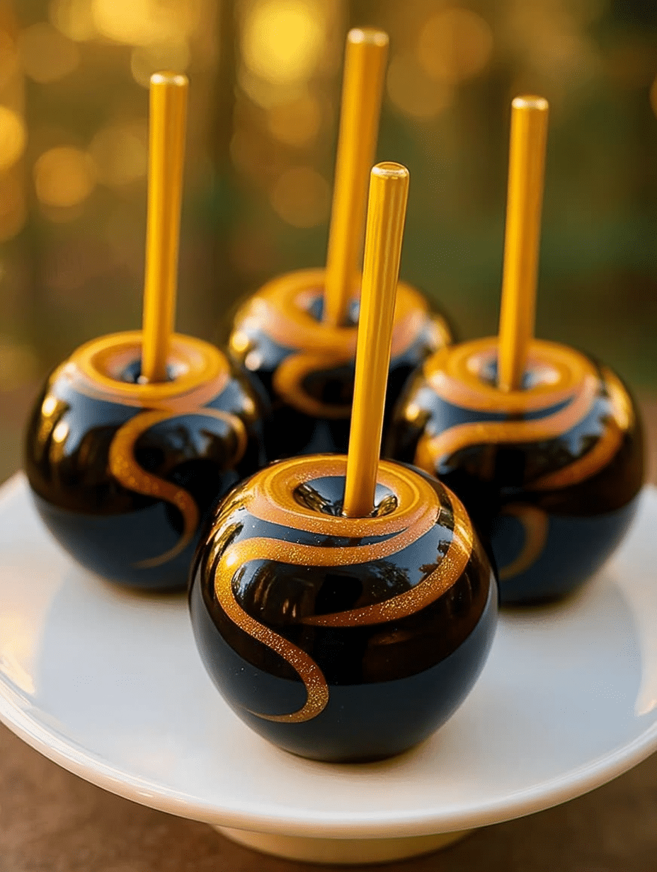 Midnight Glamour Candy Apples