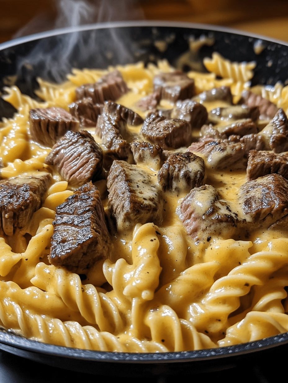 One-Pan Honey Garlic Steak & Cheddar Pasta: Discover Easy Perfection! 2 One-Pan Honey Garlic Steak & Cheddar Pasta