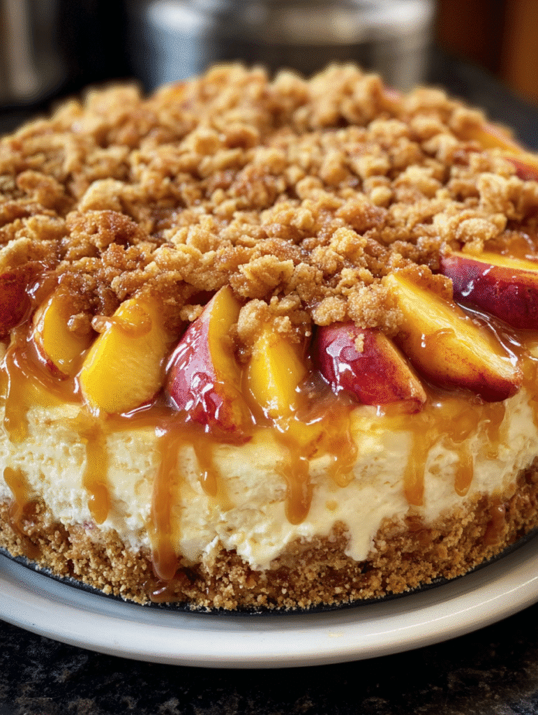 Peach Cobbler Cheesecake