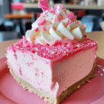 Pink Velvet Cheesecake Squares: A Delightful No-Bake Treat! 3 Pink Velvet Cheesecake Squares