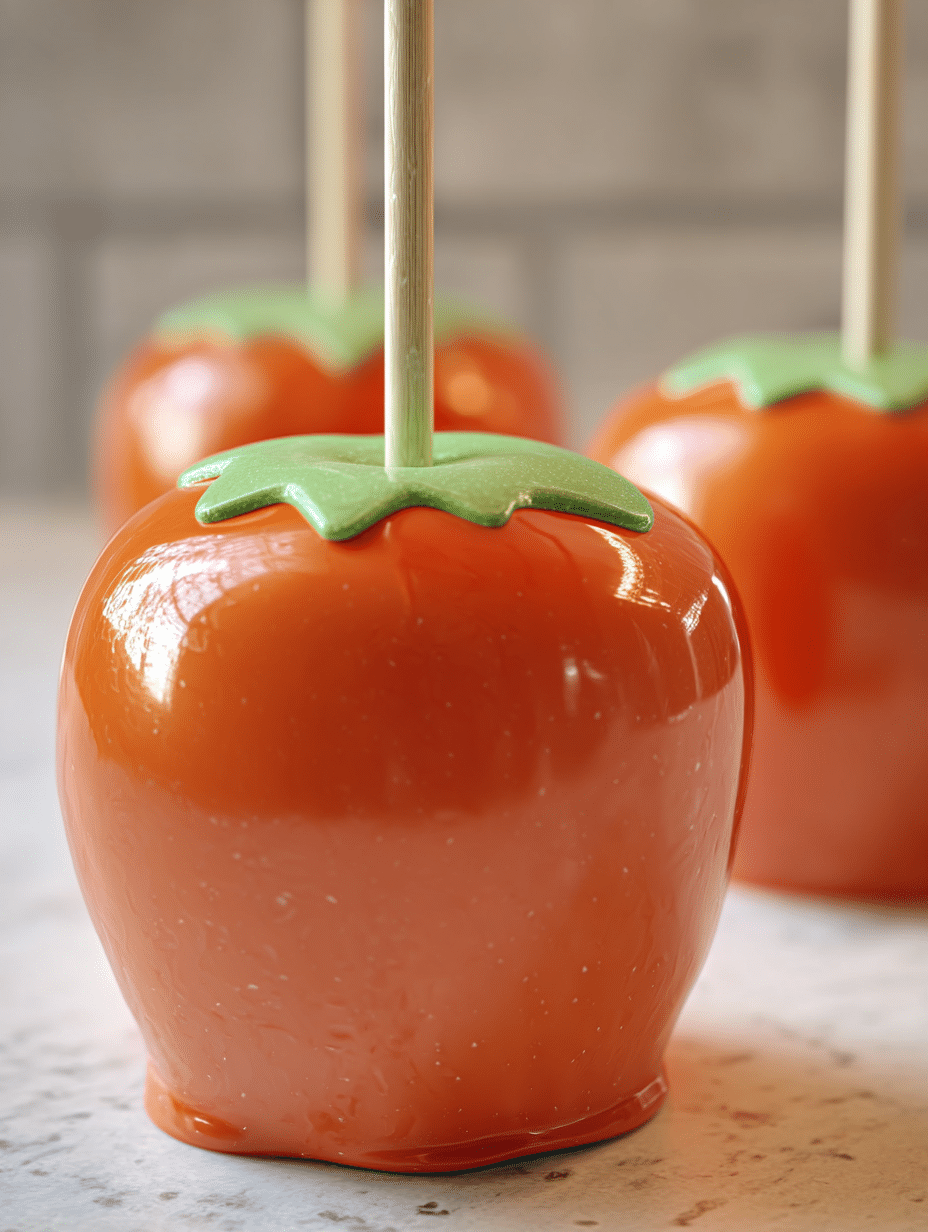Pumpkin-Style Candy Apples