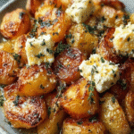 Roasted Potatoes with Garlic & Baked Feta: A Must-Try! 3 Roasted Potatoes with Garlic & Baked Feta