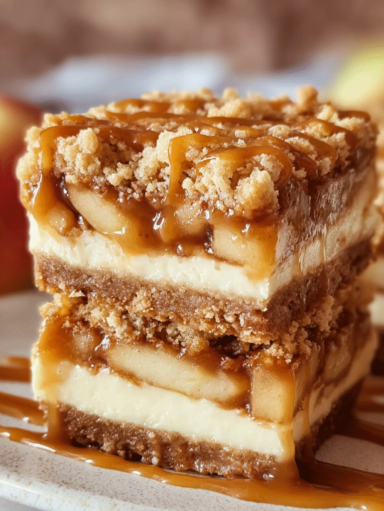 SALTED CARAMEL APPLE CHEESECAKE CRUNCH BARS