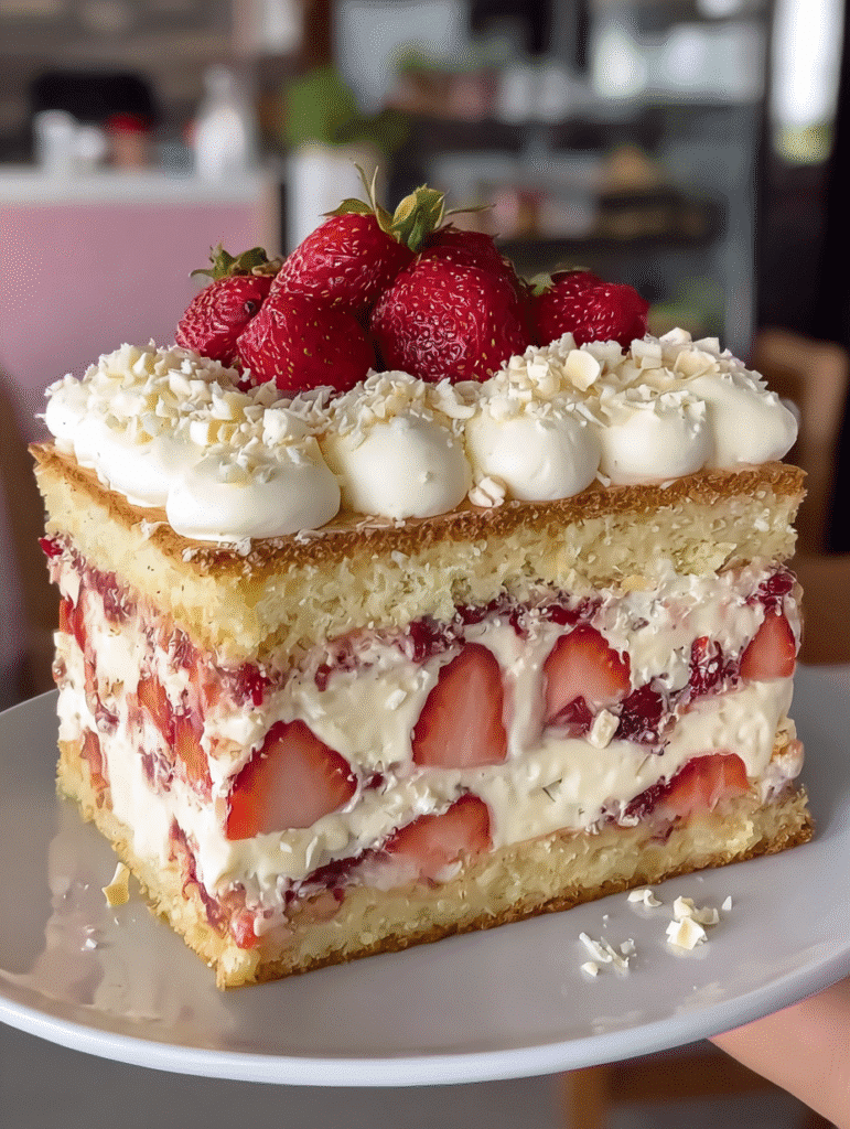 Strawberry Cloud Layer Cake