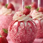 Strawberry Crunch Cheesecake Candy Apples