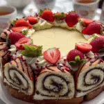 Strawberry Swiss Roll Charlotte Cake