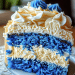 Stunning Blue Velvet Cake with Cream Cheese Frosting awaits your taste! 3 Stunning Blue Velvet Cake with Cream Cheese Frosting