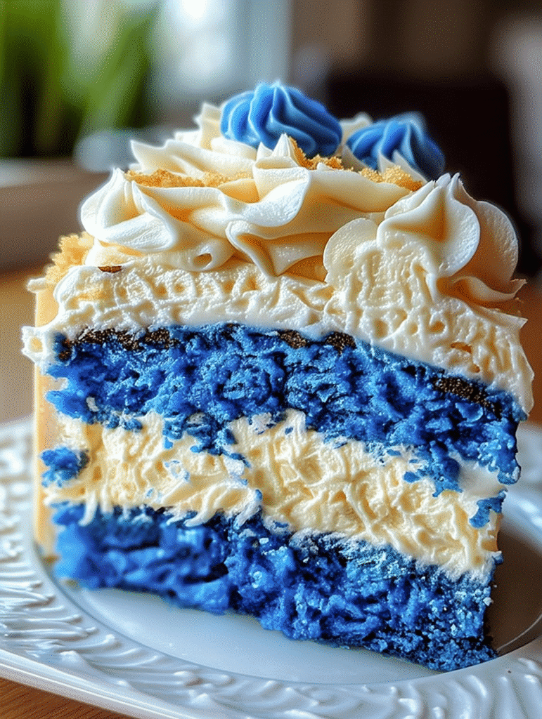 Stunning Blue Velvet Cake with Cream Cheese Frosting