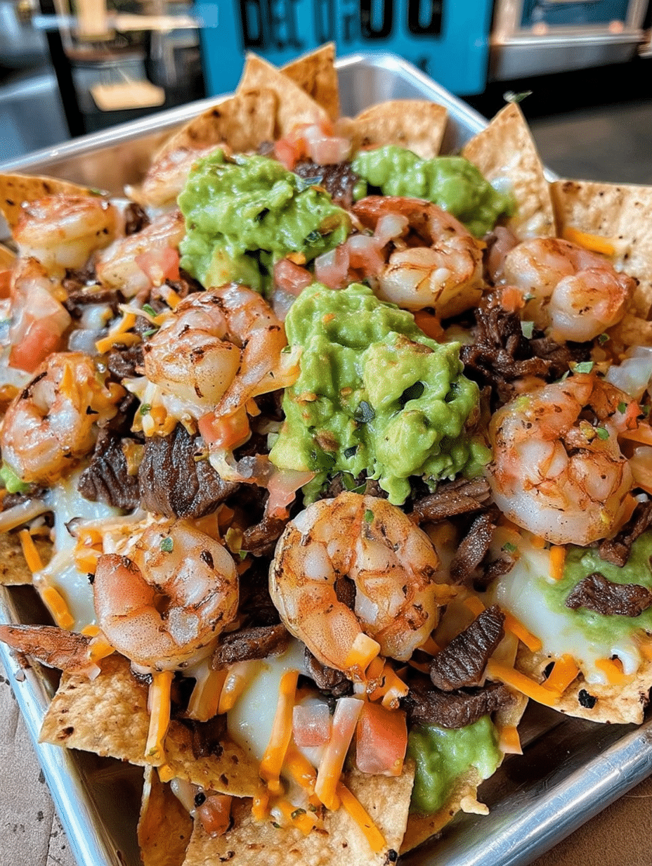 Surf & Turf Nachos: A Game Night Showstopper Recipe! 2 Surf & Turf Nachos (Shrimp & Steak Loaded Nachos)