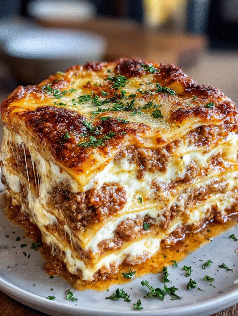 Ultimate Cheesy Layered Lasagna