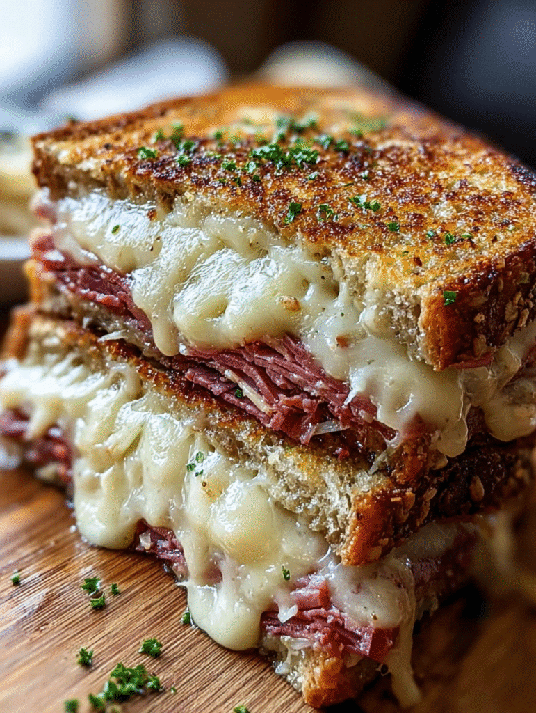 Ultimate Melty Reuben Sandwich Stack