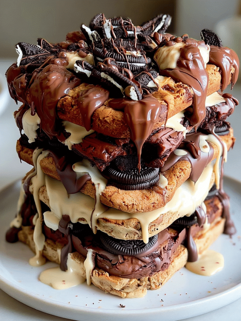Ultimate Oreo Cookie Brownie Stack Cake