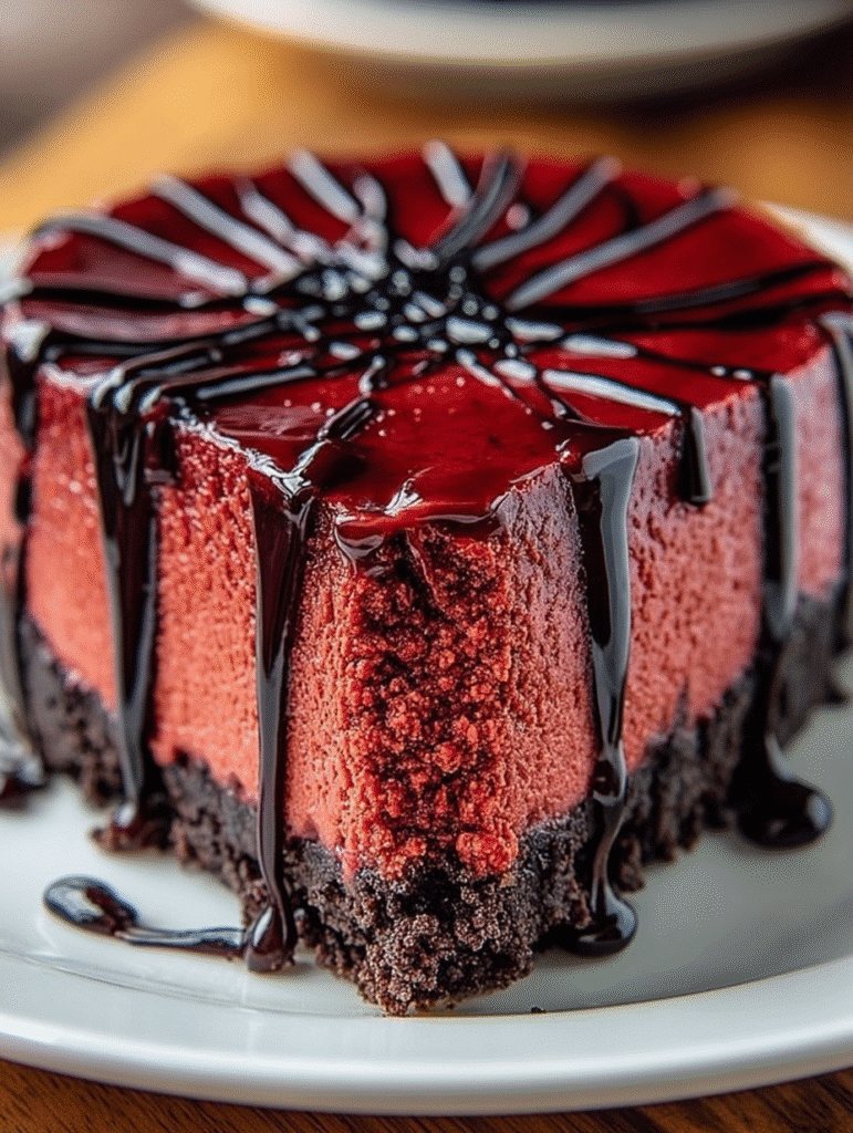 Vampire Bite Red Velvet Cheesecake