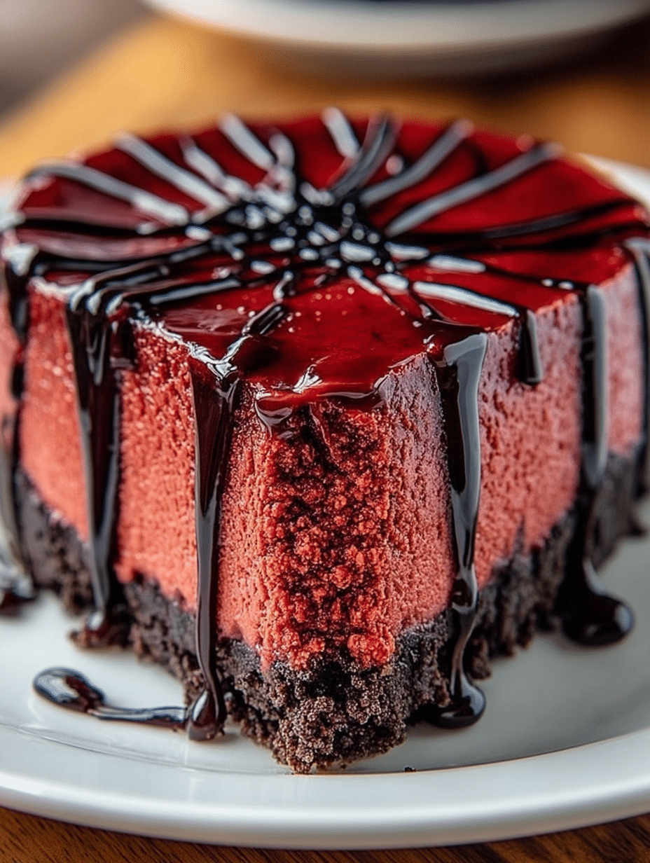 Vampire Bite Red Velvet Cheesecake