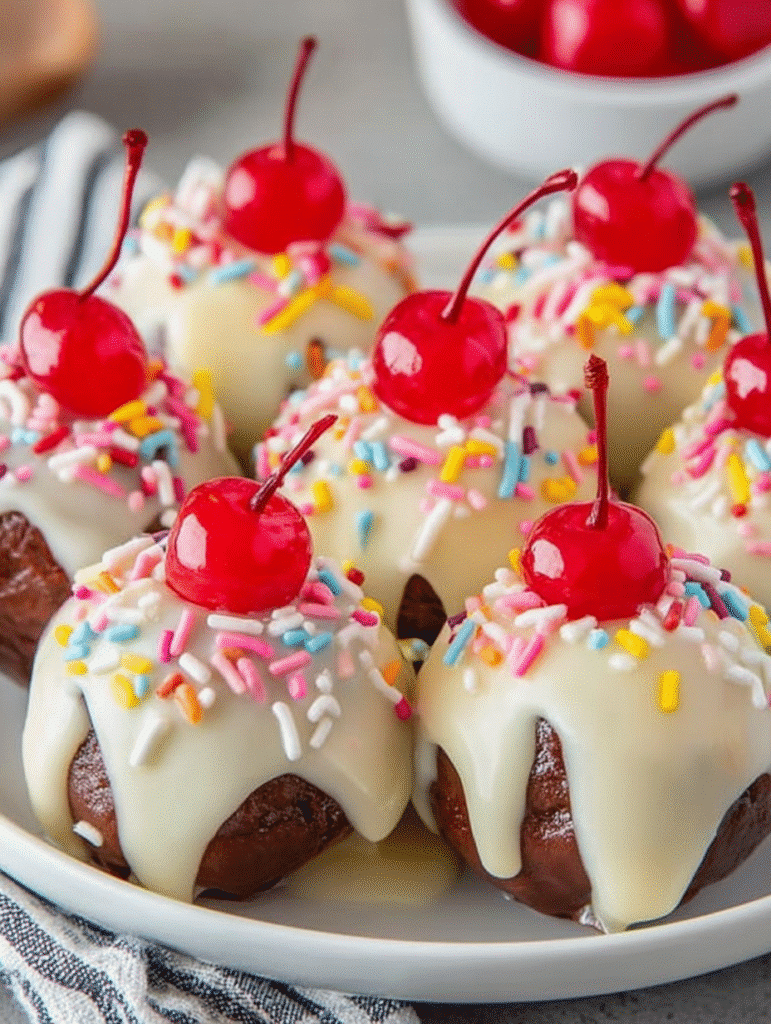 Cherry Sundae Cake Balls