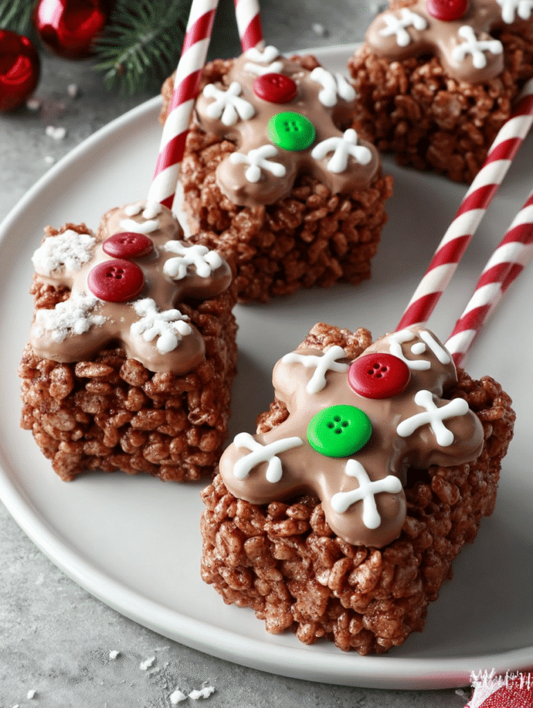Chocolate Crispy Gingerbread Pops