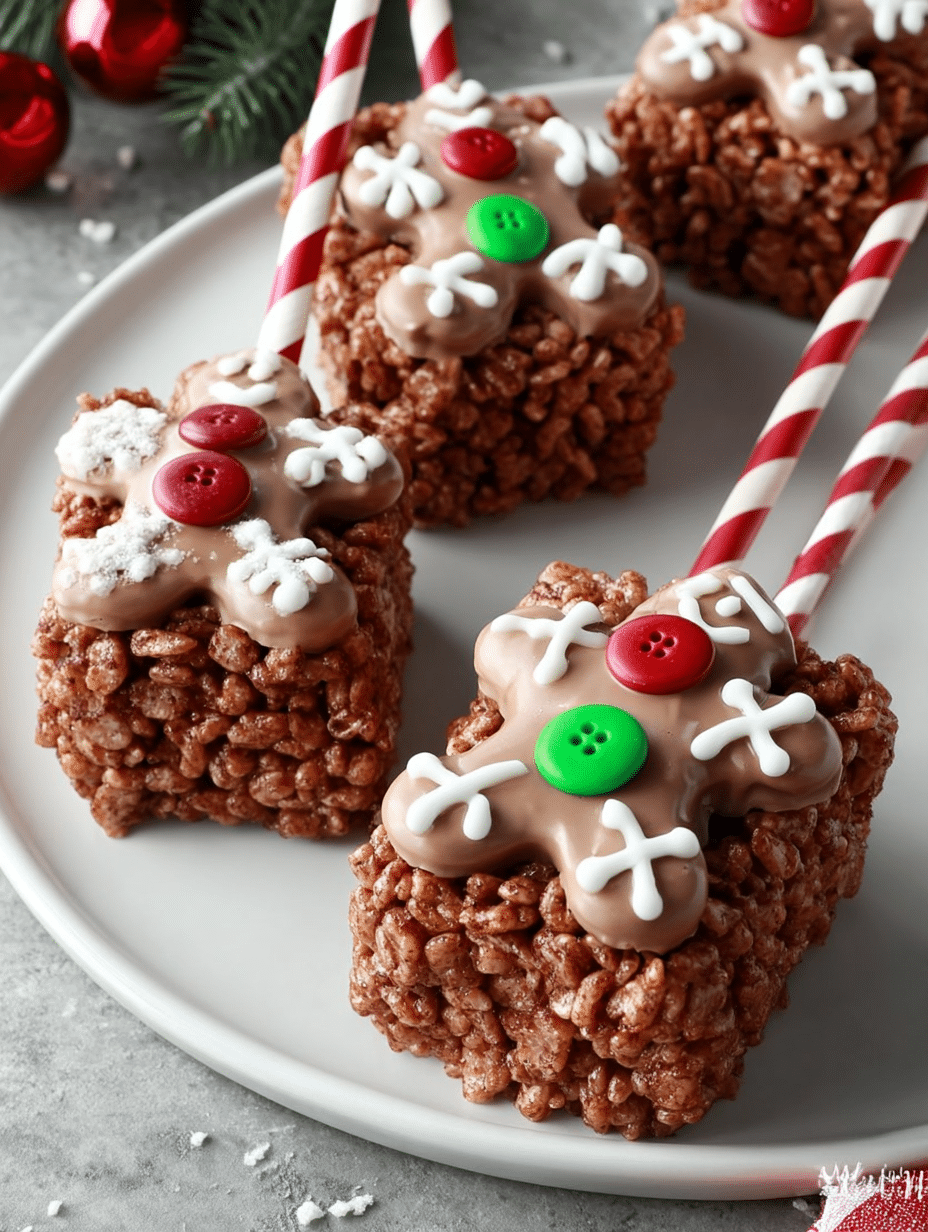 Chocolate Crispy Gingerbread Pops