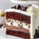 Chocolate Fudge Cookie Dough Layer Cake